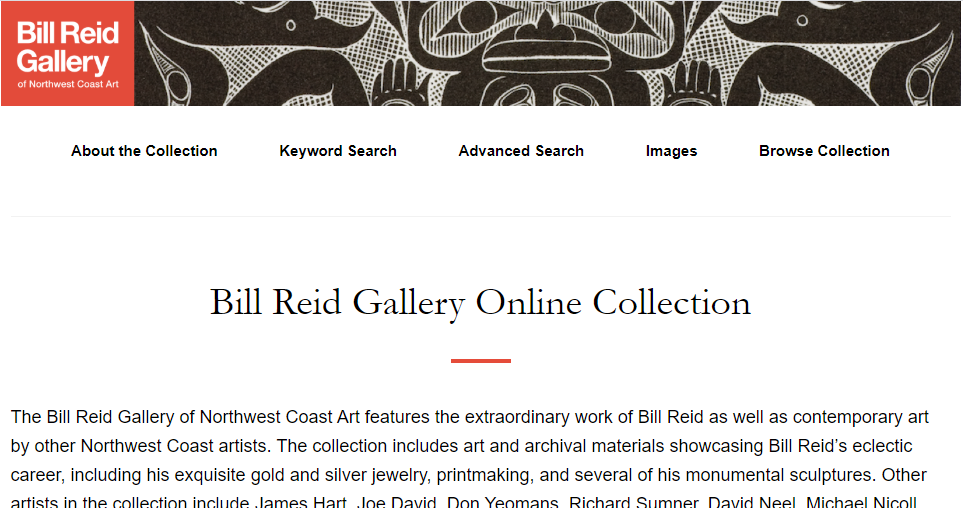 Bill Reid Gallery Online