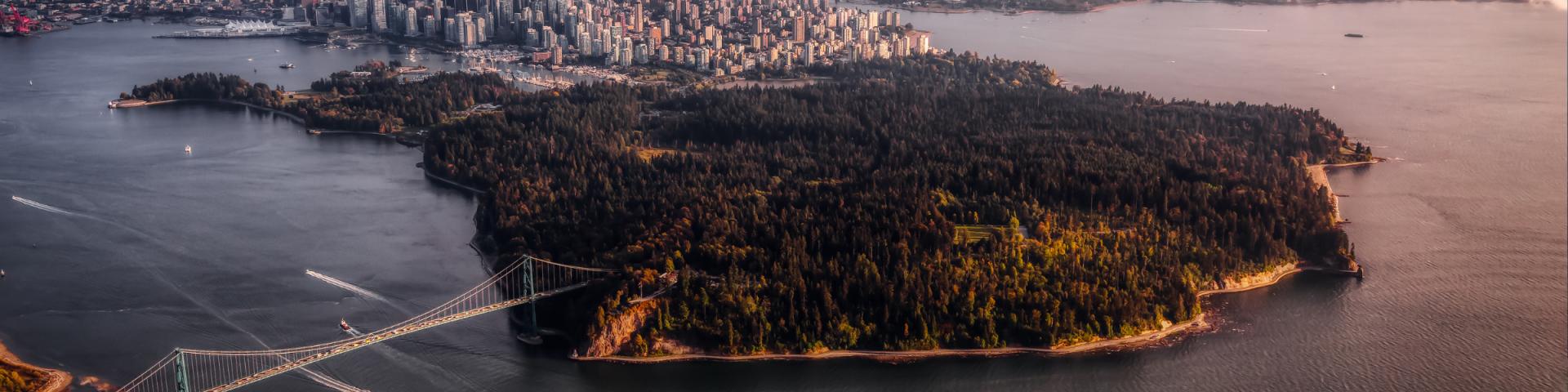 Ariel Shot of Downtown Vancouver