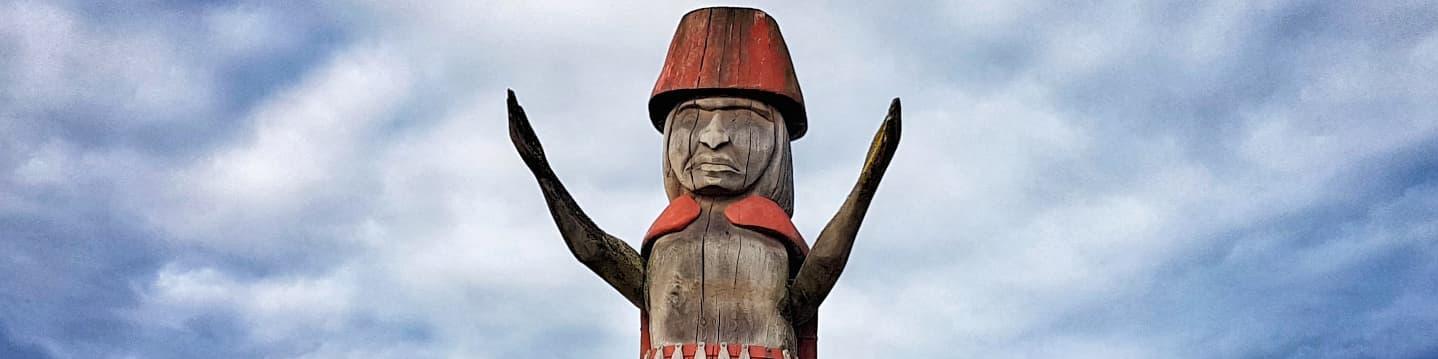 Squamish Nation Welcome Figure at Ambleside West Vancouver