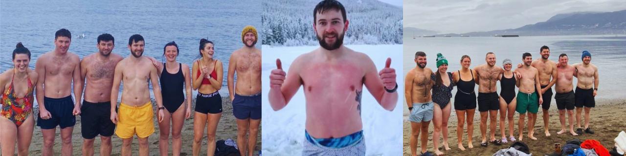 Kevin and his peers fundraise for the YWCA by taking cold plunges during Vancouver winter. 