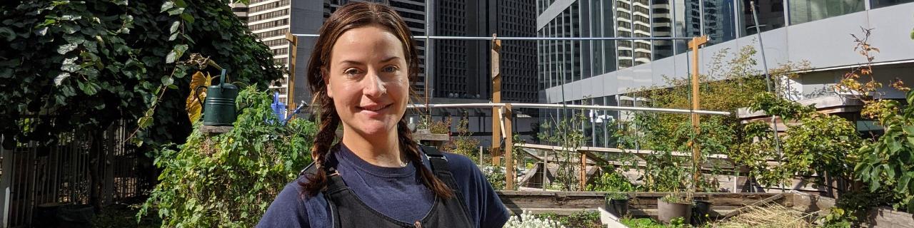 Kim Enns in Rooftop Garden