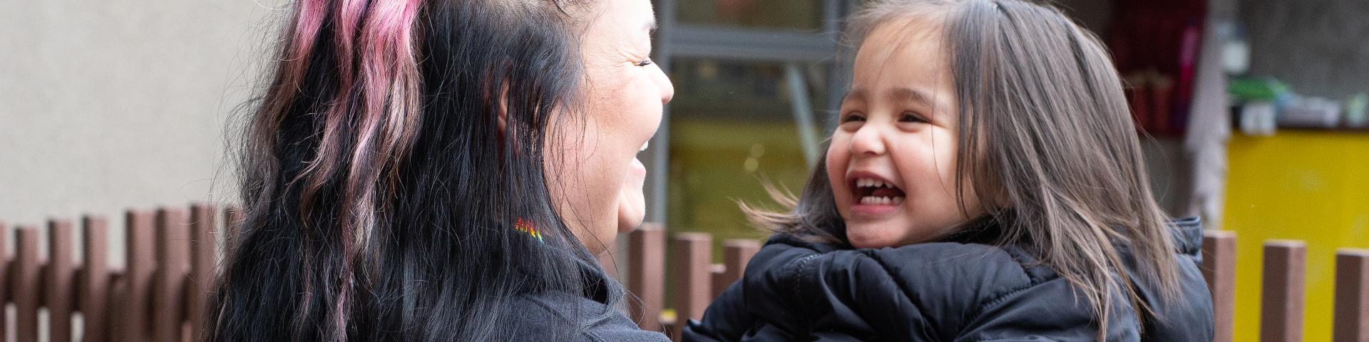 Moms and kids at the YWCA
