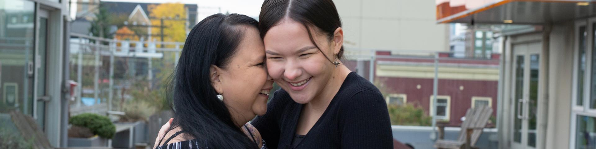 Women and family at a YWCA Housing Community