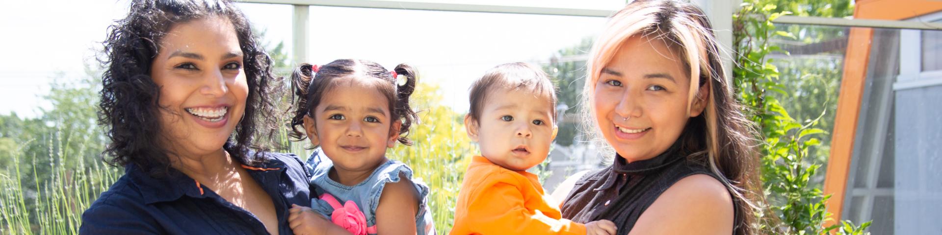 Moms and kids at the YWCA