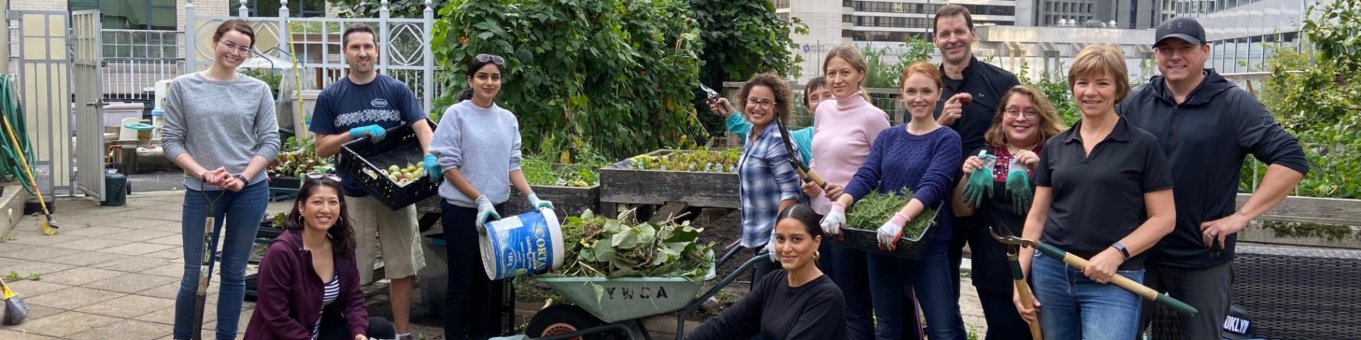 Volunteers at Rooftop Garden