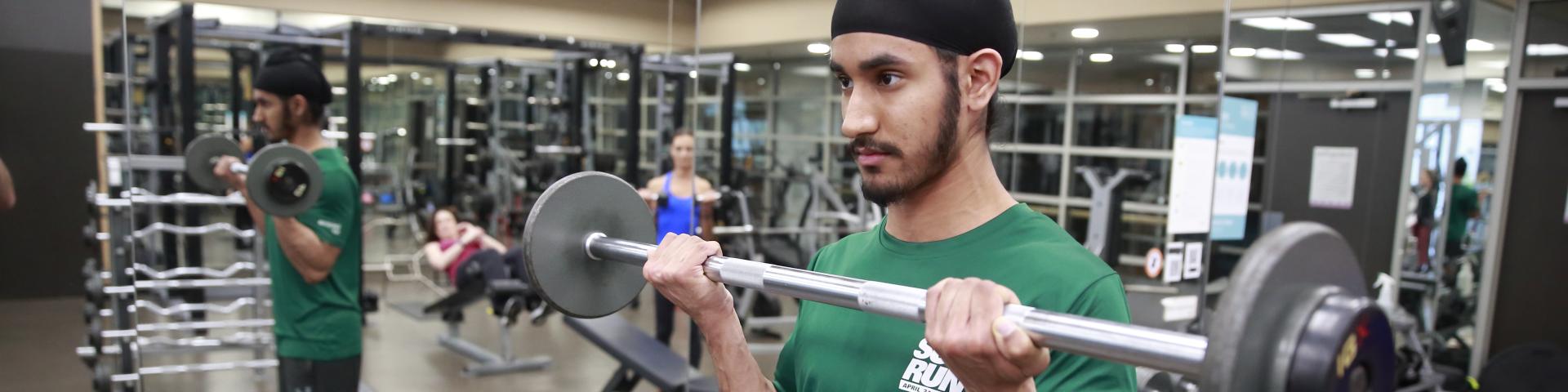 Man with weights