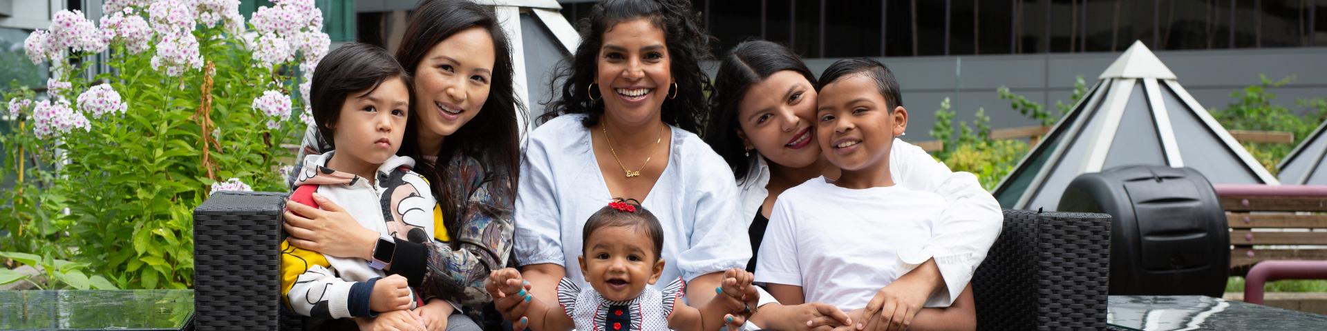 Families at the YWCA Rooftop Garden