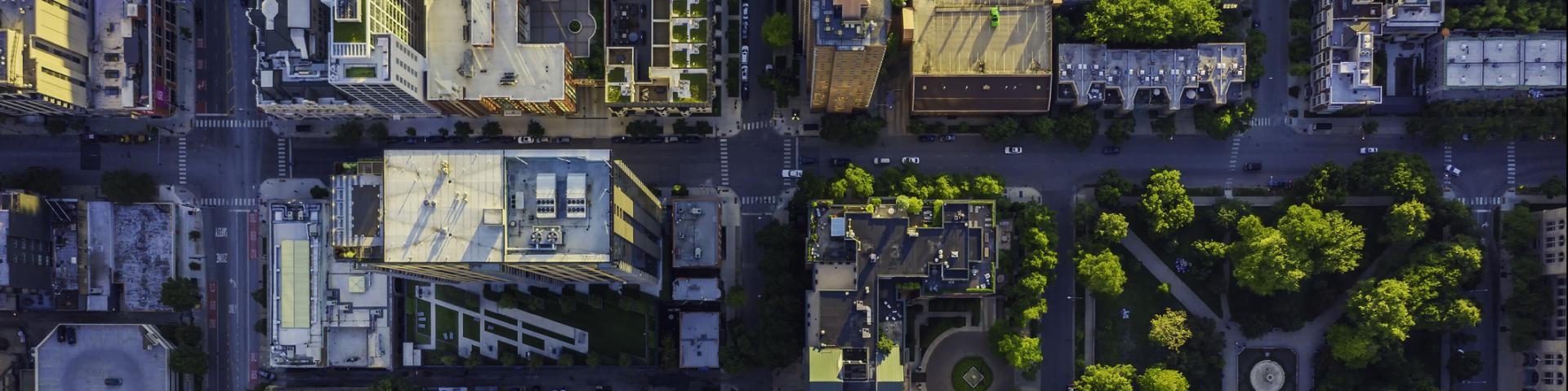 Aerial view of city