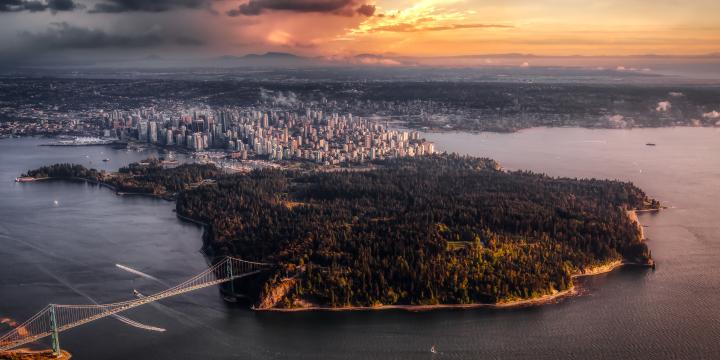 Ariel Shot of Downtown Vancouver