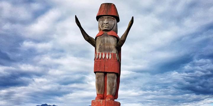 Squamish Nation Welcome Figure at Ambleside West Vancouver