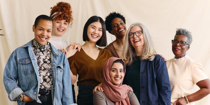 Diverse Group of women laughing 