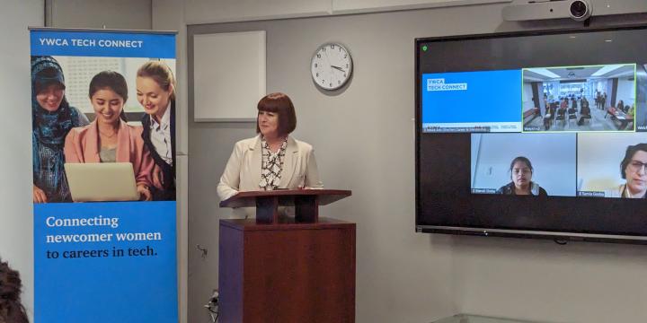 Marie-France Lalonde, Parliamentary Secretary to the Minister of Immigration, Refugees and Citizenship announcing 