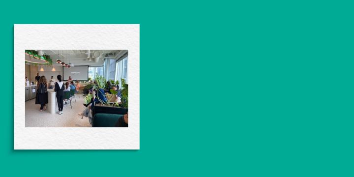 YWCA Engage participants watching a presentation from Sage employees