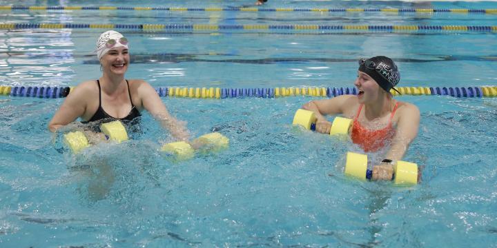 Aquafit lesson at the YWCA Health + Fitness Centre pool.