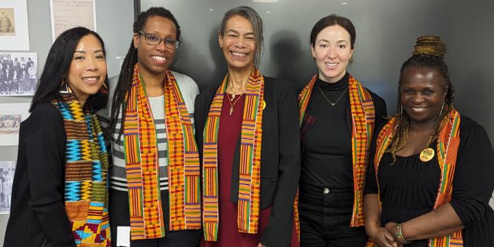 Candace Knoll-Brown (centre) and members of the YWCA Racial Equity Committee
