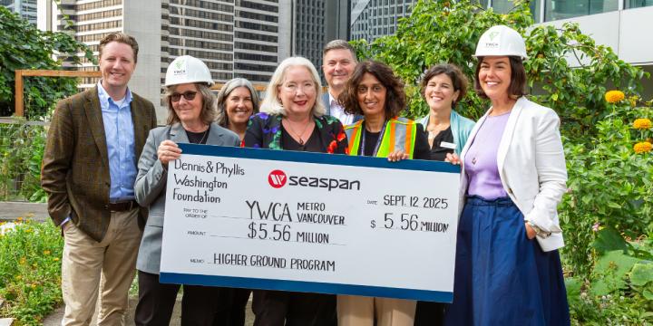 Higher Ground cheque presentation