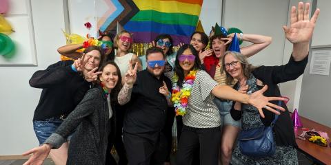 YWCA Metro Vancouver’s Gender Inclusion Committee celebrating PRIDE at our head office. 