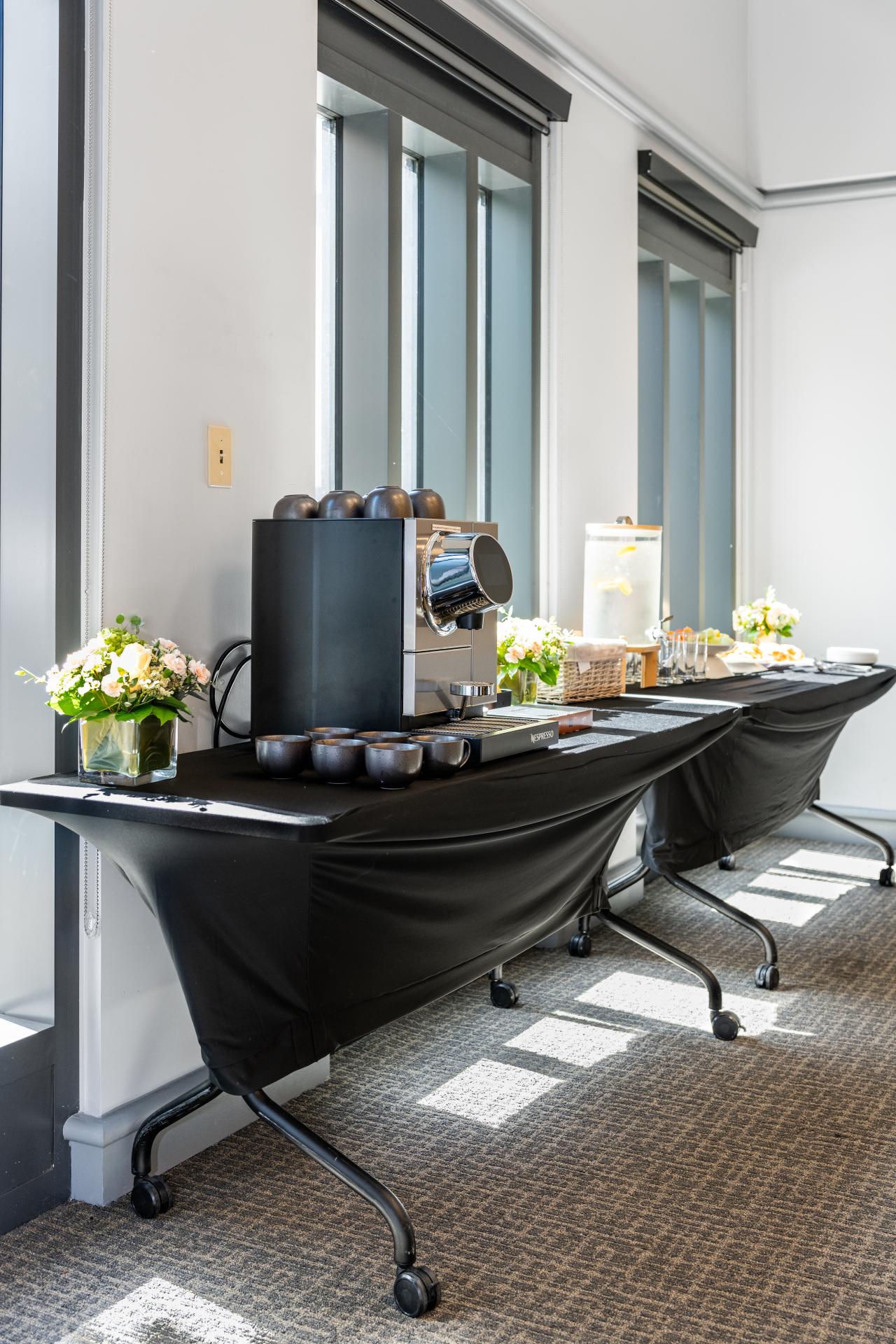 Tables and cutlery - YWCA Hotel Vancouver Meeting room rentals