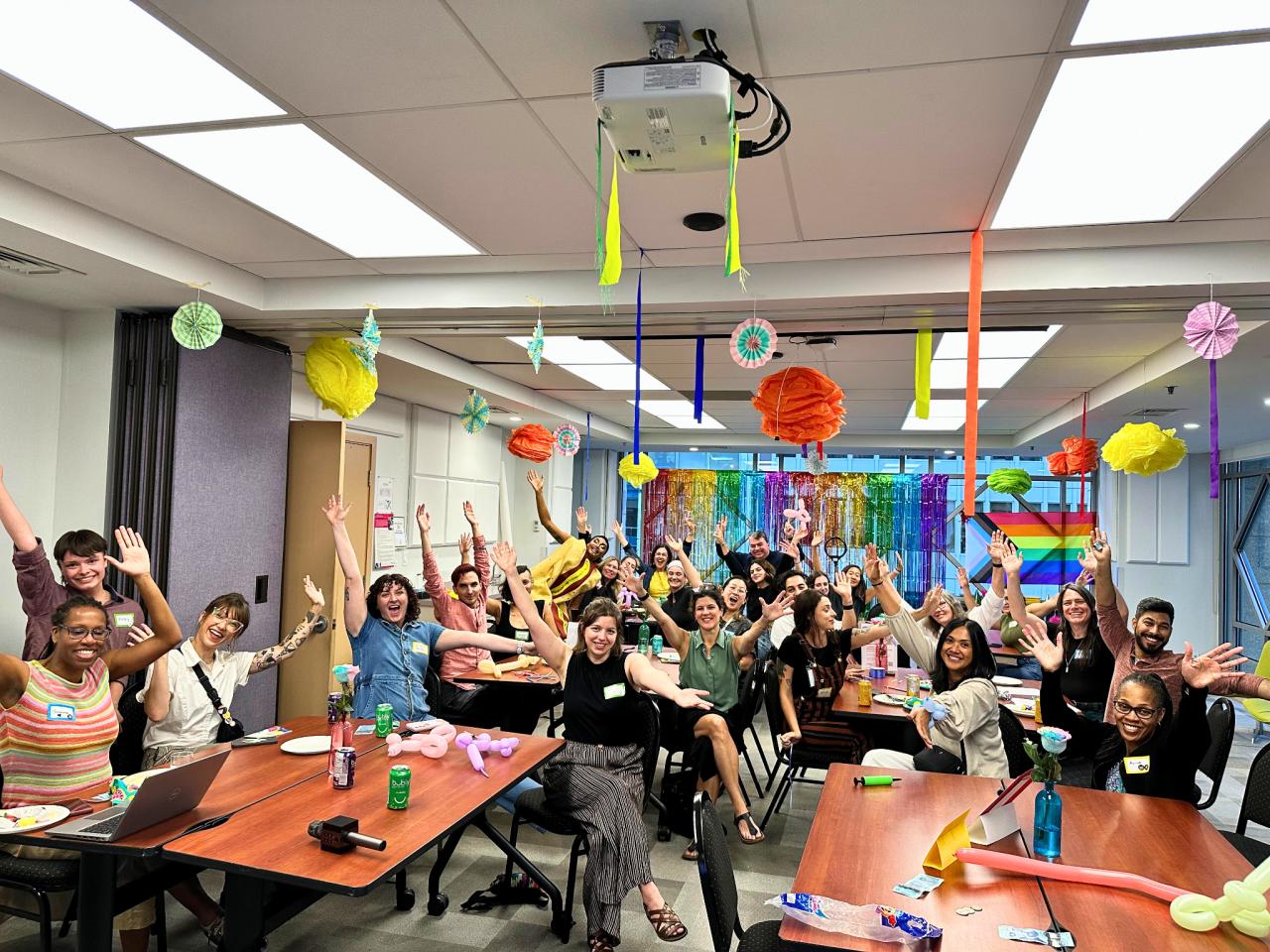 YWCA Metro Vancouver’s staff celebrating PRIDE at our head office. (2024)