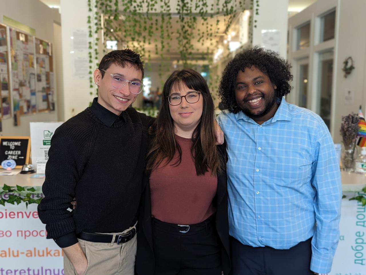 Terrence, Sarah-Kate and Abdi began their journeys at the YWCA attending an employment program for youth. Now they are valued members of our team!