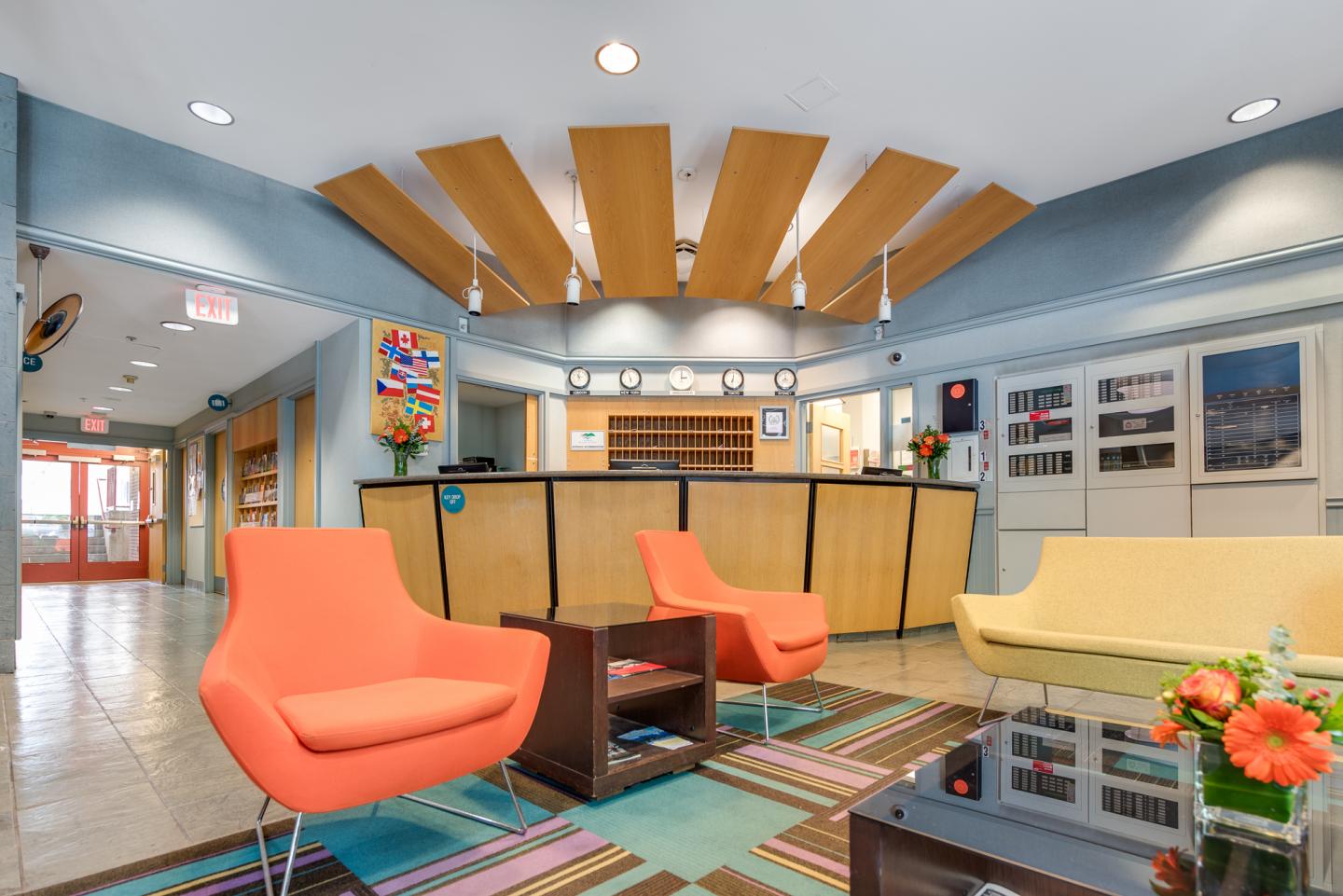 Photo of YWCA Hotel Vancouver's front desk.