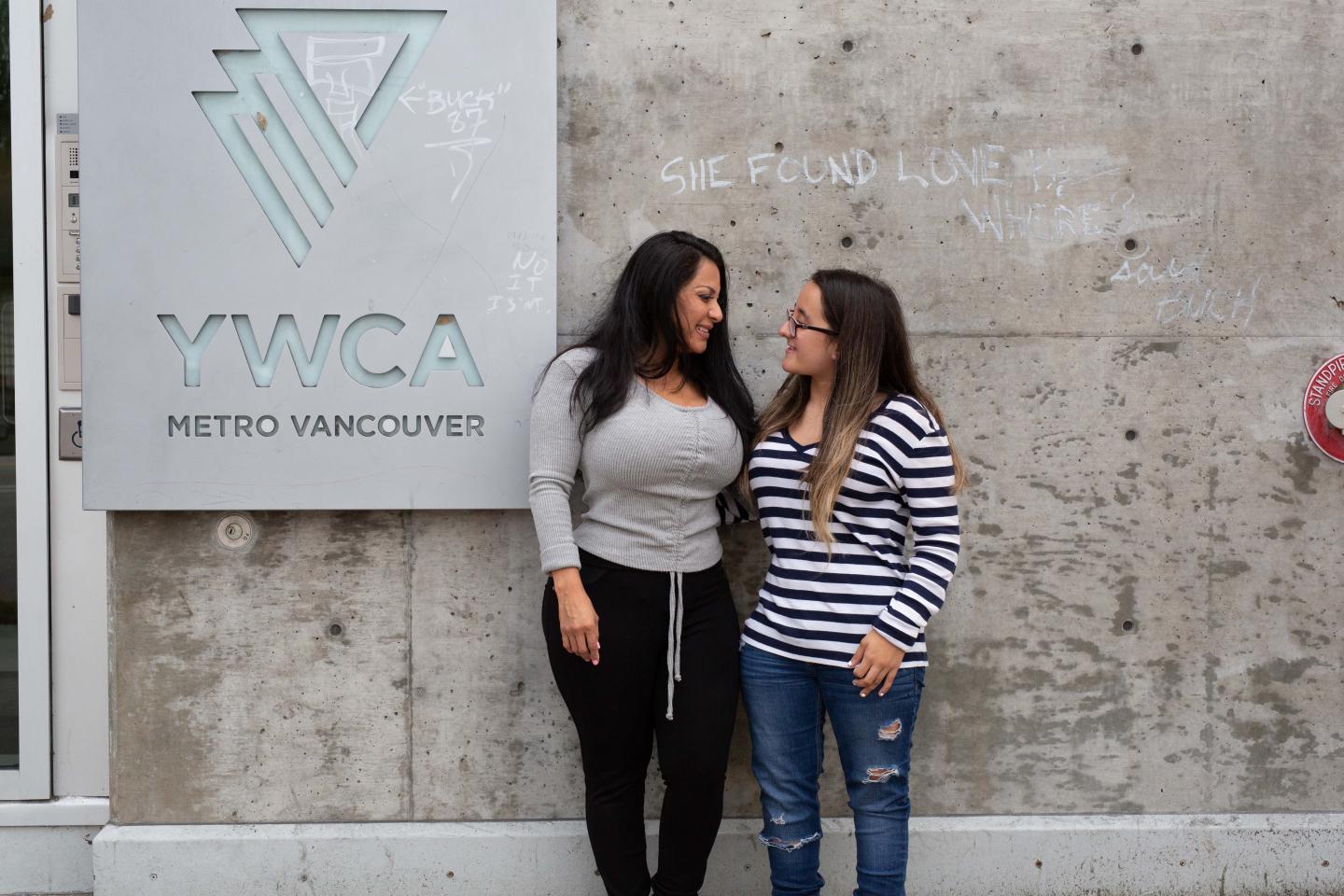 Photo of YWCA program participants outside YWCA Cause We Care House