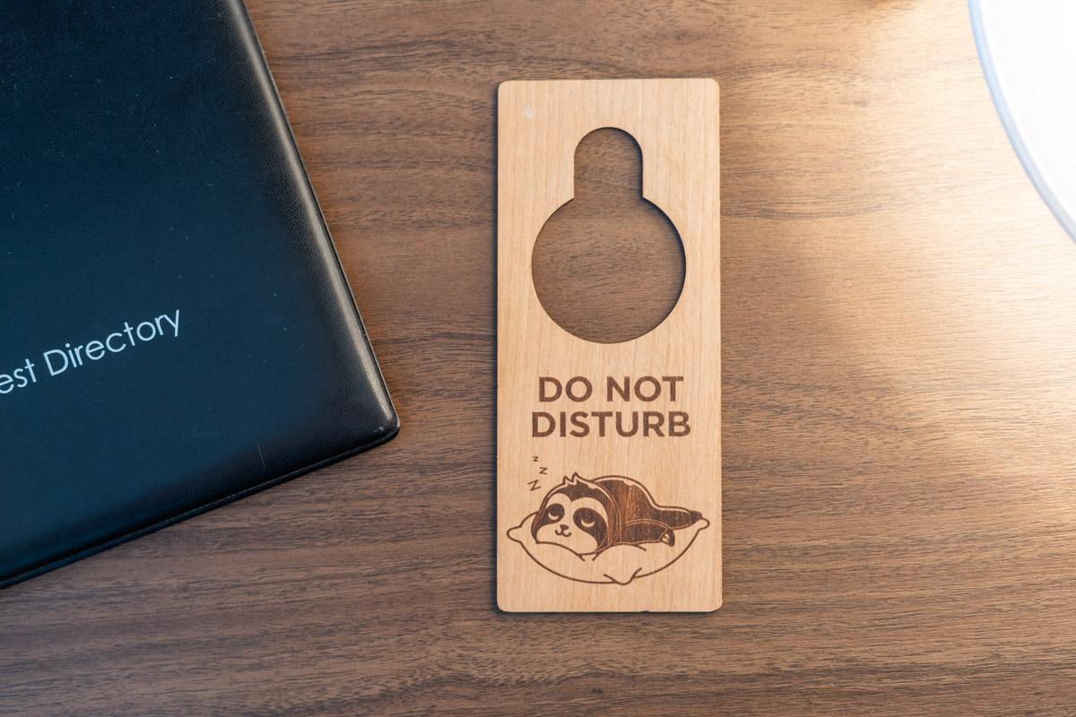 Wooden Do Not Disturb sign