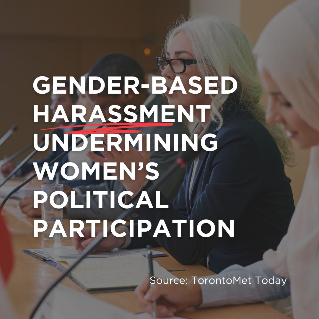 Gender-Based Harassment Undermining Women’s Political Participation