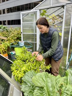 Kim in Rootop Garden 