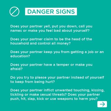 Danger signs in relationships