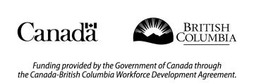 Government of Canada through the BC Workforce Development logo