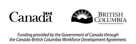 Government of Canada through the BC Workforce Development logo