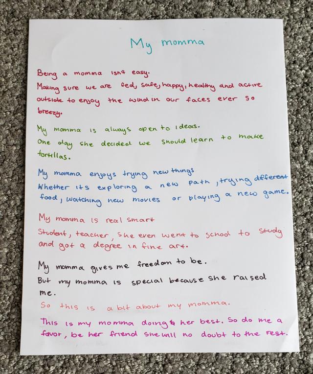 Mother's Day poem