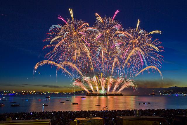 Photo of fireworks at English Bay