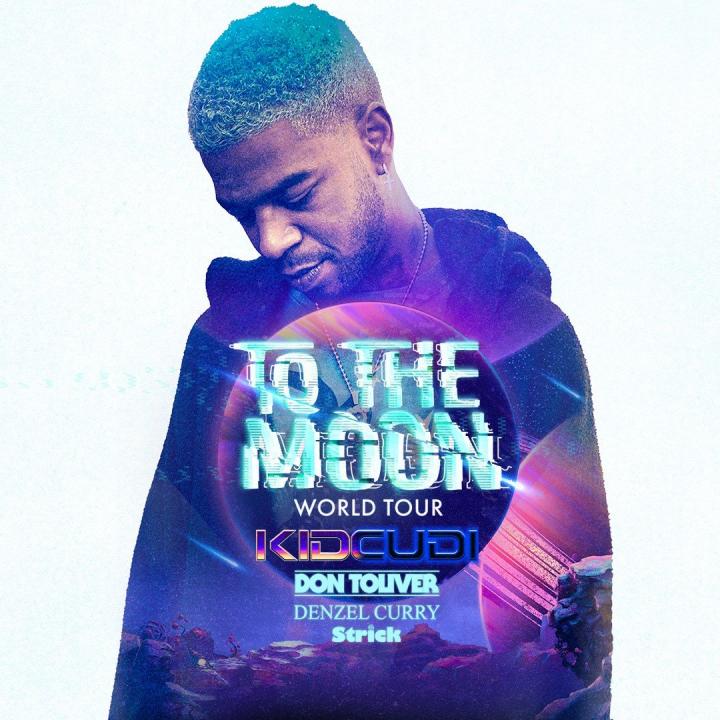 Promotional poster showing Kid Cudi for Kid Cudi's to the moon tour