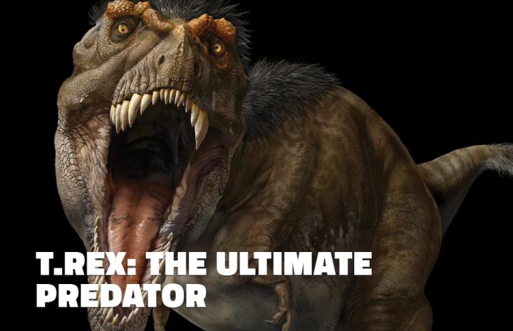 Promotional graphic of T.Rex: The Ultimate Predator at Science World