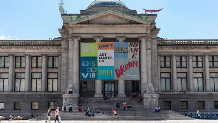 Outside the Vancouver Art Gallery