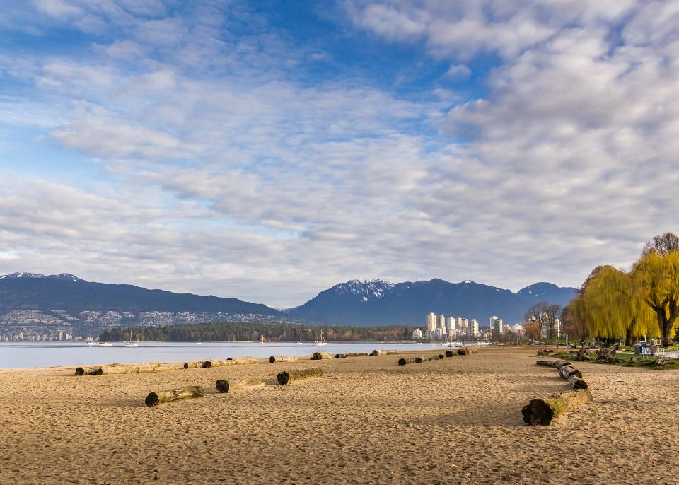 Kitsilano beach on a sunny day