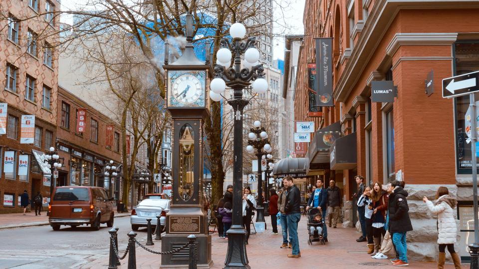 Photo of pedestrians in gastown