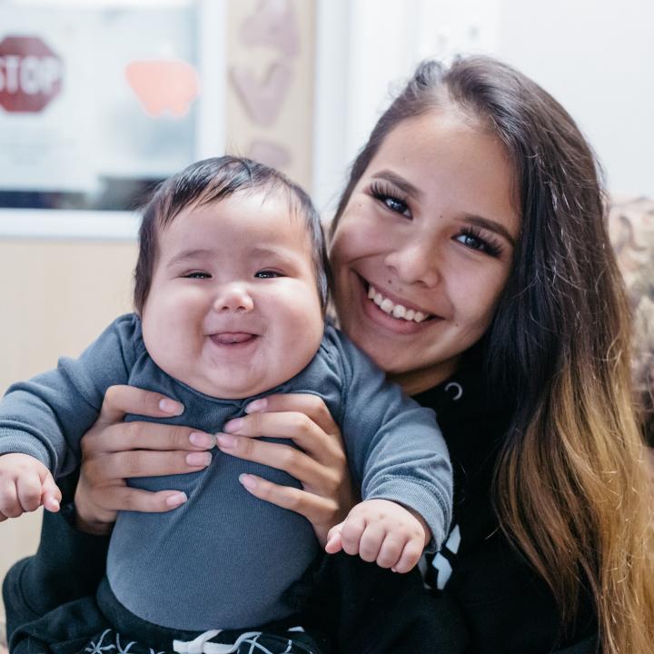 Mom with baby