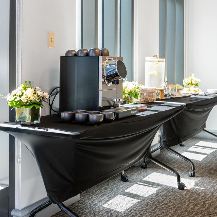 Tables and cutlery - YWCA Hotel Vancouver Meeting room rentals